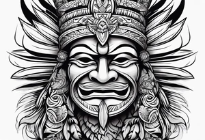 hawaiian tiki tattoo idea