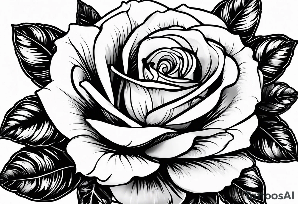 Single rose tattoo idea