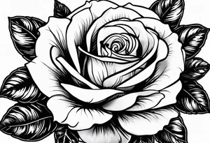 Single rose tattoo idea