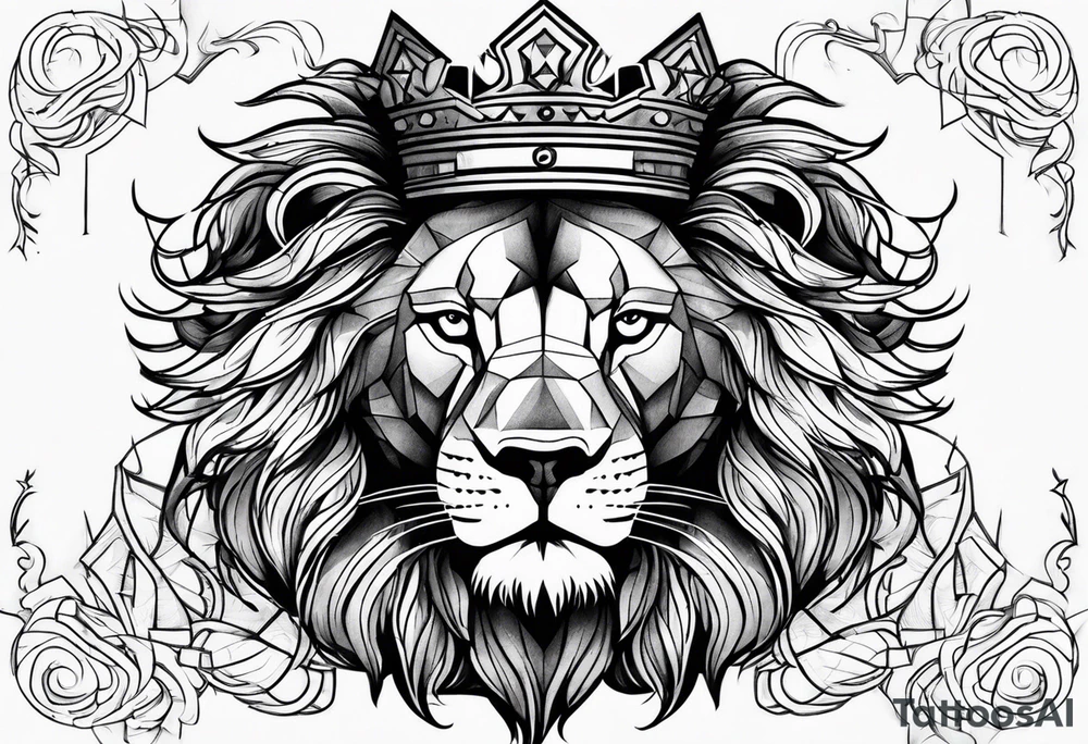 Lion crown tattoo idea