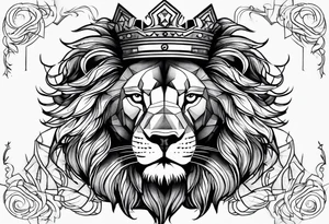 Lion crown tattoo idea