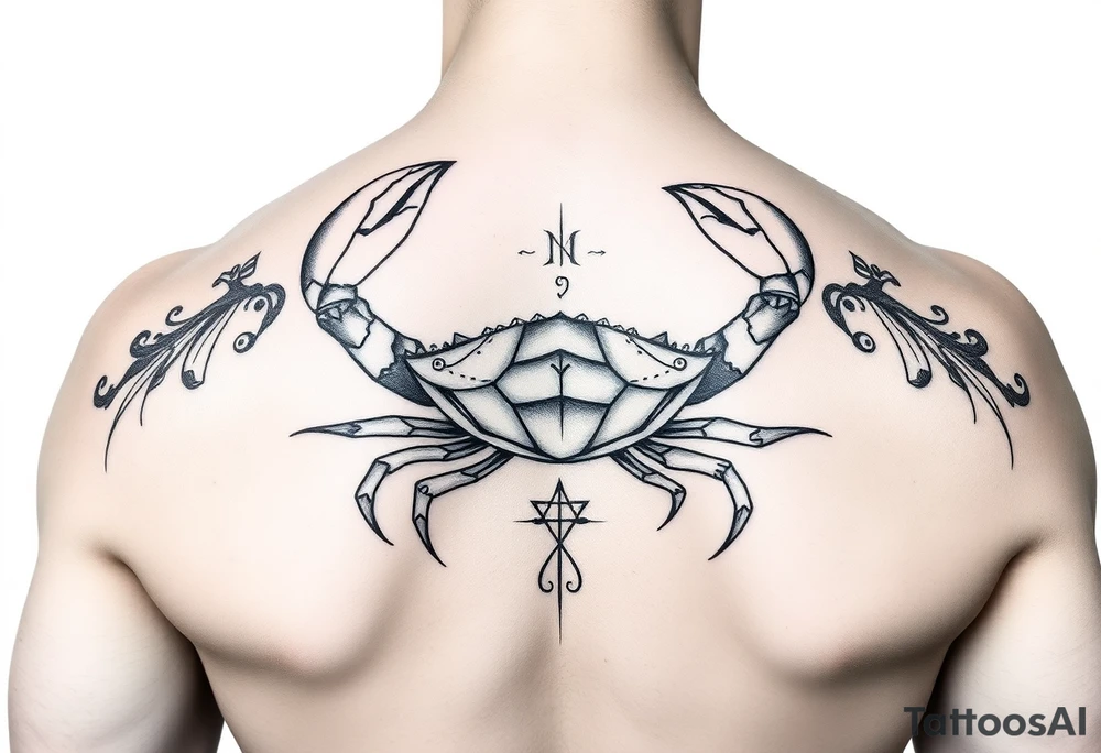 Female birth sign Cancer tattoo idea