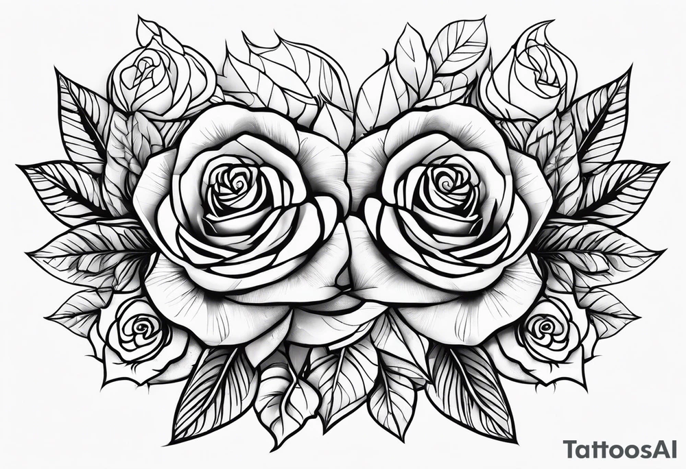 name marjrianna with roses and forever tattoo idea