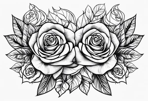name marjrianna with roses and forever tattoo idea