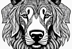 face of a deutch drahthaar tattoo idea