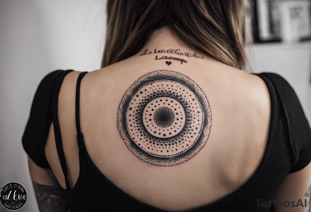 circle with written quote: "L a v i t a  è  c i ò  c h e  t i  a c c a d e  m e n t r e  s e i  i m p e g n a t o  a  f a r e  a l t r i  p r o g e t t i." tattoo idea