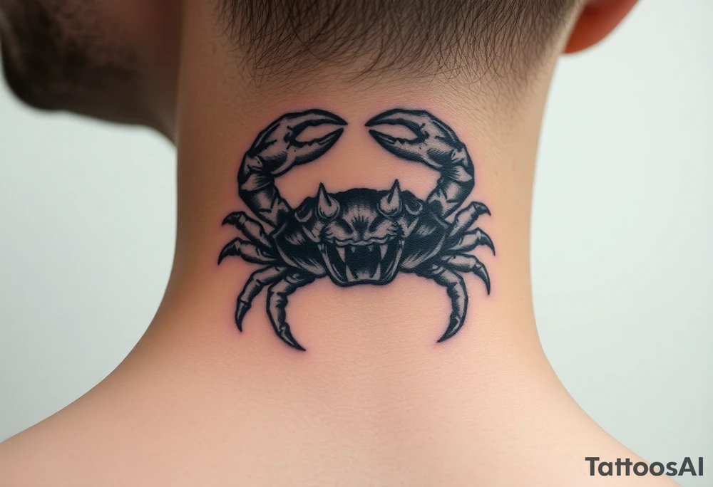 An angry crab tattoo idea