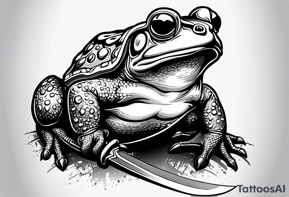 toad wirh sword tattoo idea