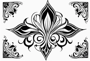 Fleur de lys celtique en flamme tattoo idea