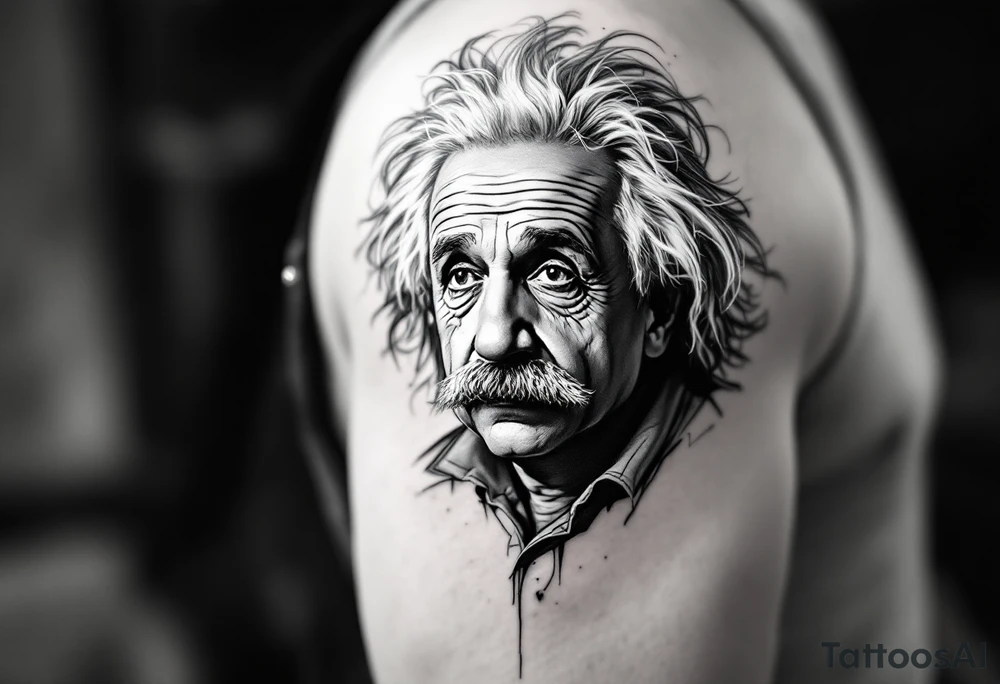 A young albert einstein tattoo idea