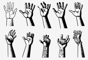 a hand acting like a hand puppet without the actual puppet tattoo idea