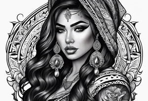 chicano style arm tattoo tattoo idea