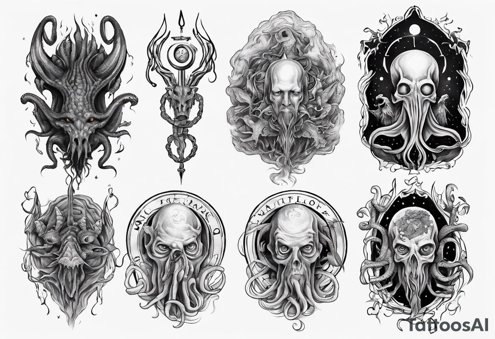 lovecraft myth tattoo for forearm tattoo idea