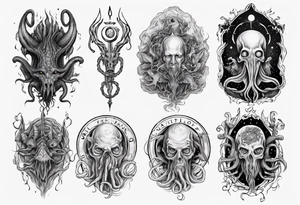 lovecraft myth tattoo for forearm tattoo idea