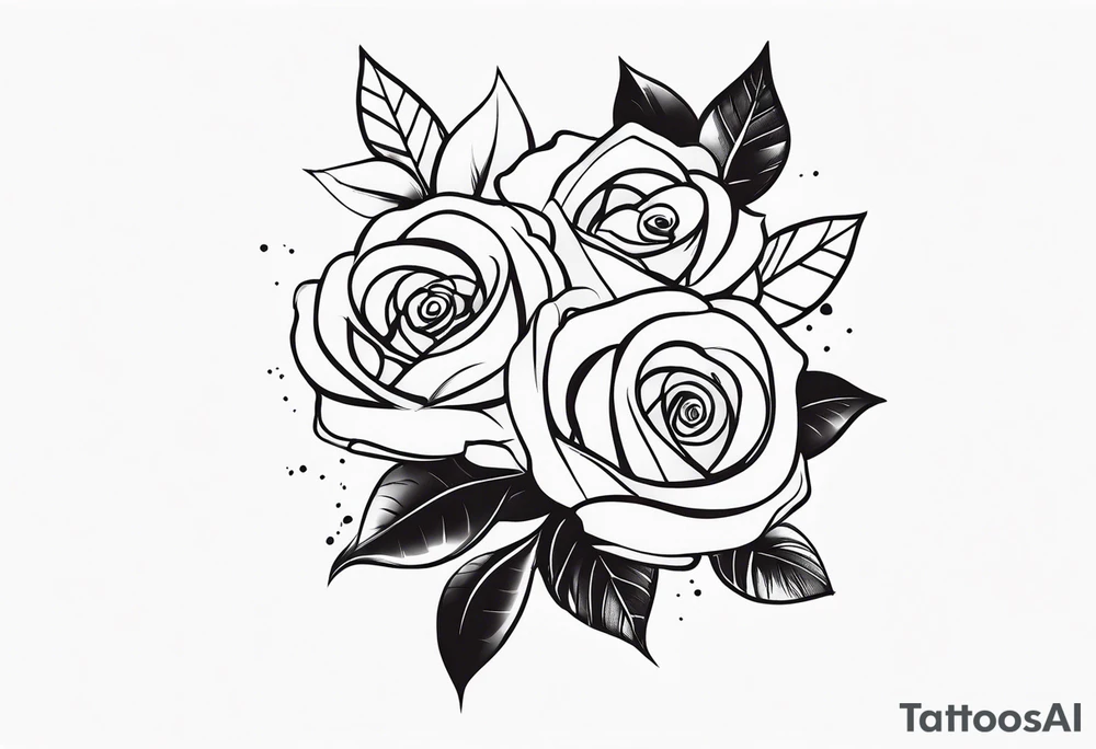 Arm sleeve roses tattoo idea