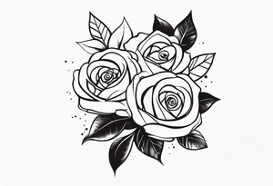 Arm sleeve roses tattoo idea