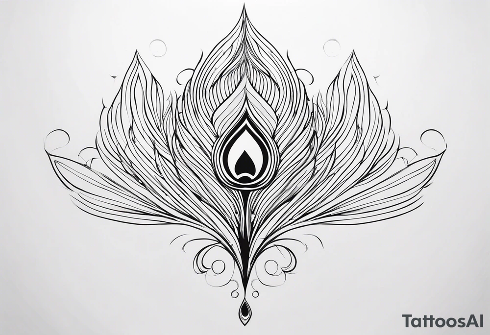 Ornate Peacock Feather tattoo idea