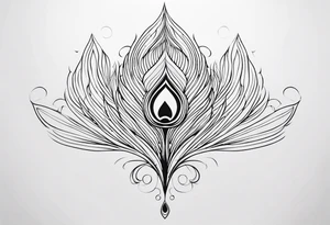 Ornate Peacock Feather tattoo idea