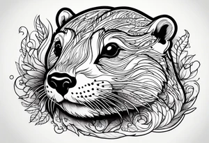 A cute otter tattoo idea