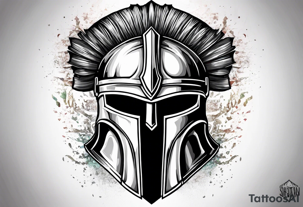Spartan helmet tattoo idea