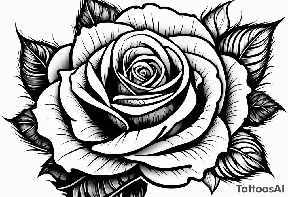 Gothic rose tattoo idea