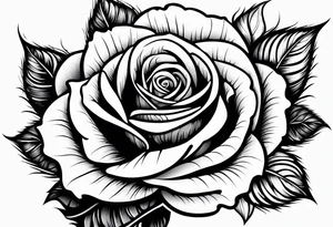 Gothic rose tattoo idea
