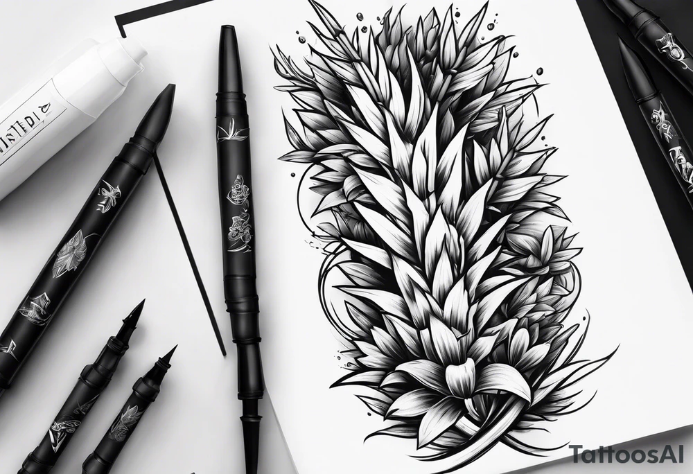 bamboo shoots tattoo idea