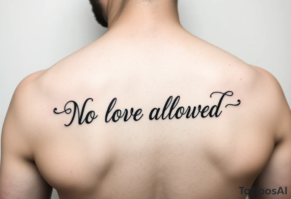 “No love allowed” tattoo idea
