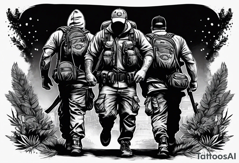 Rucking, brotherhood, shadows, fitness, GrowRuck tattoo idea