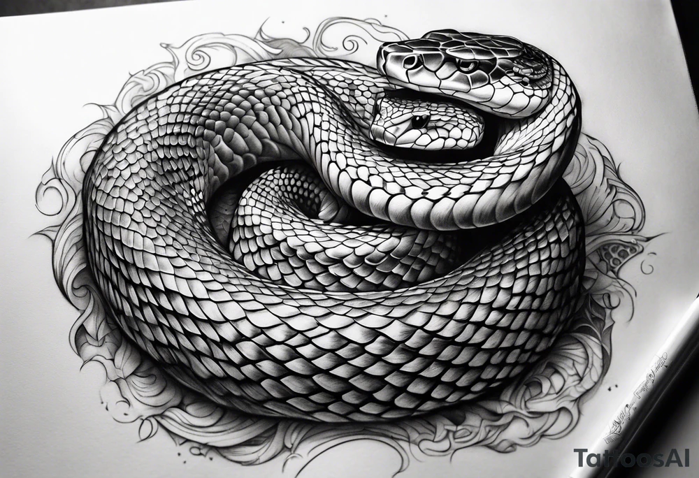 More Agressive Snake tattoo idea