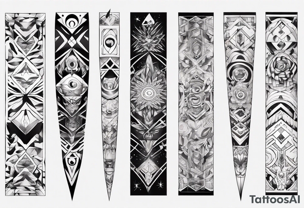 Arm sleeve covering tattoo idea