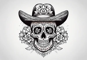 mexican skull tattoo idea