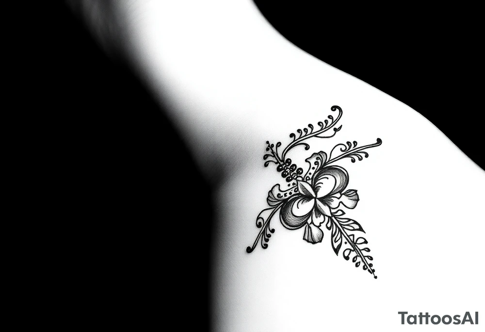 Henna tattoo on wrist in black background tattoo idea