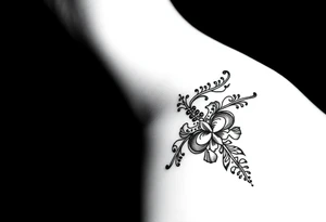 Henna tattoo on wrist in black background tattoo idea
