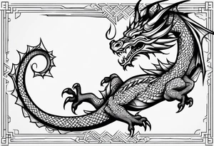 Dragon leg tattoo tattoo idea