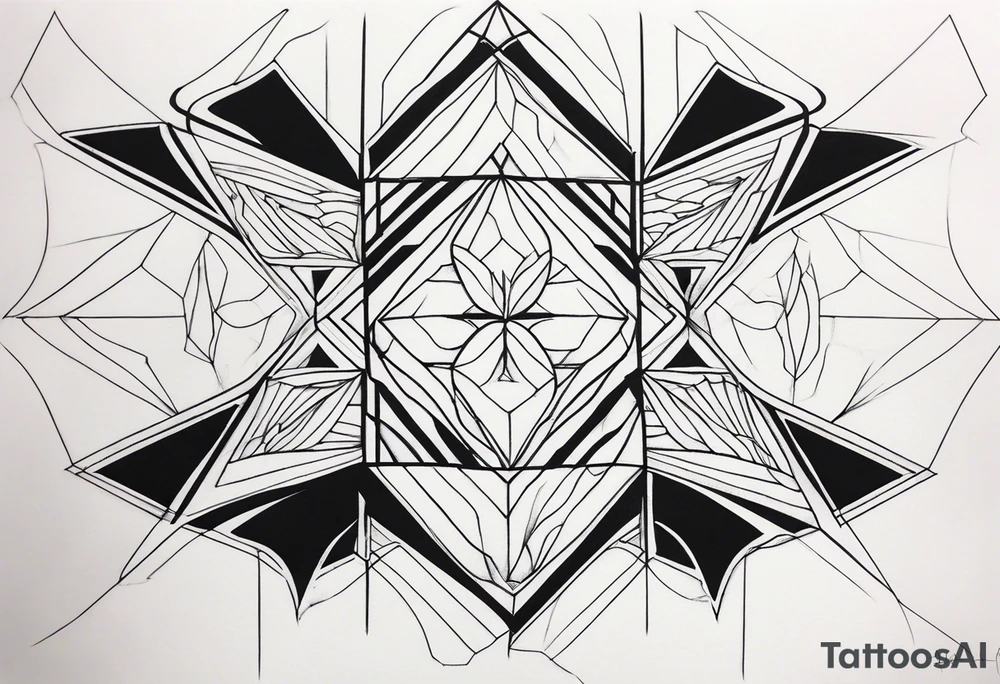 Geometric Grace tattoo idea