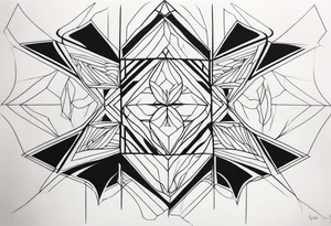 Geometric Grace tattoo idea