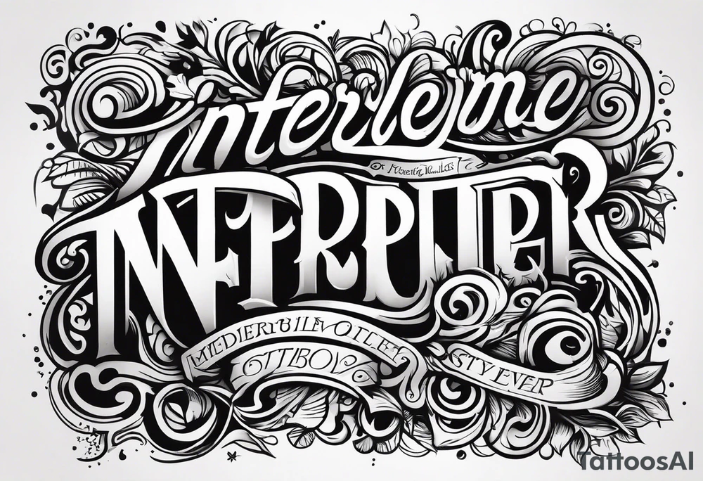 Text : Interpermdekulær tattoo idea