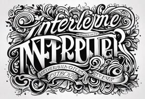 Text : Interpermdekulær tattoo idea