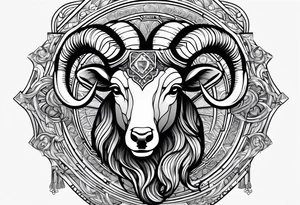 Aries power money influence evil tattoo idea