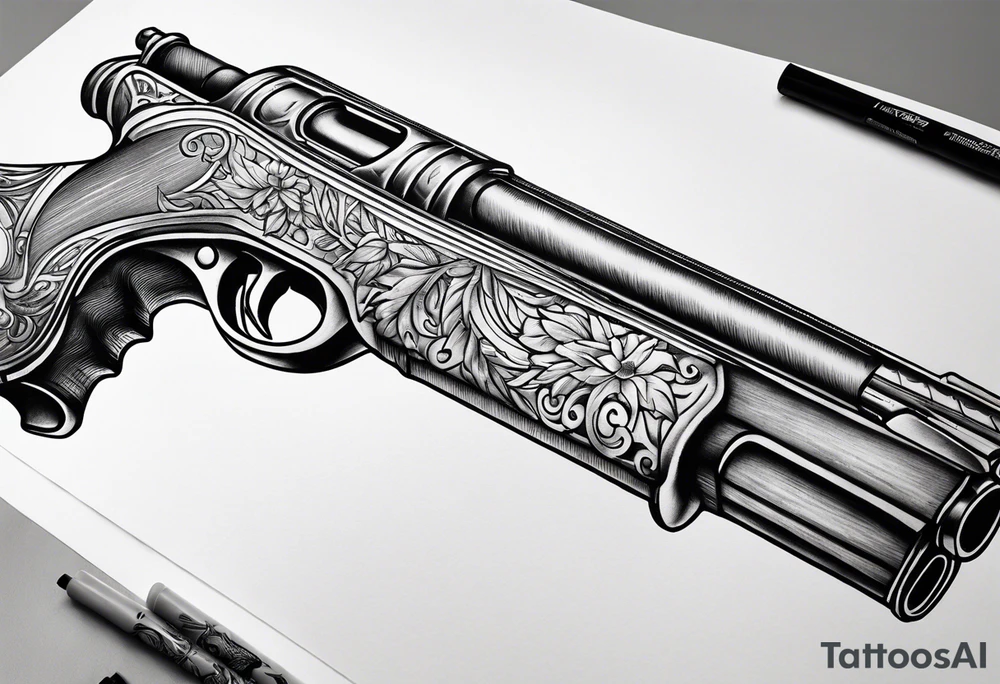 shotgun tattoo idea