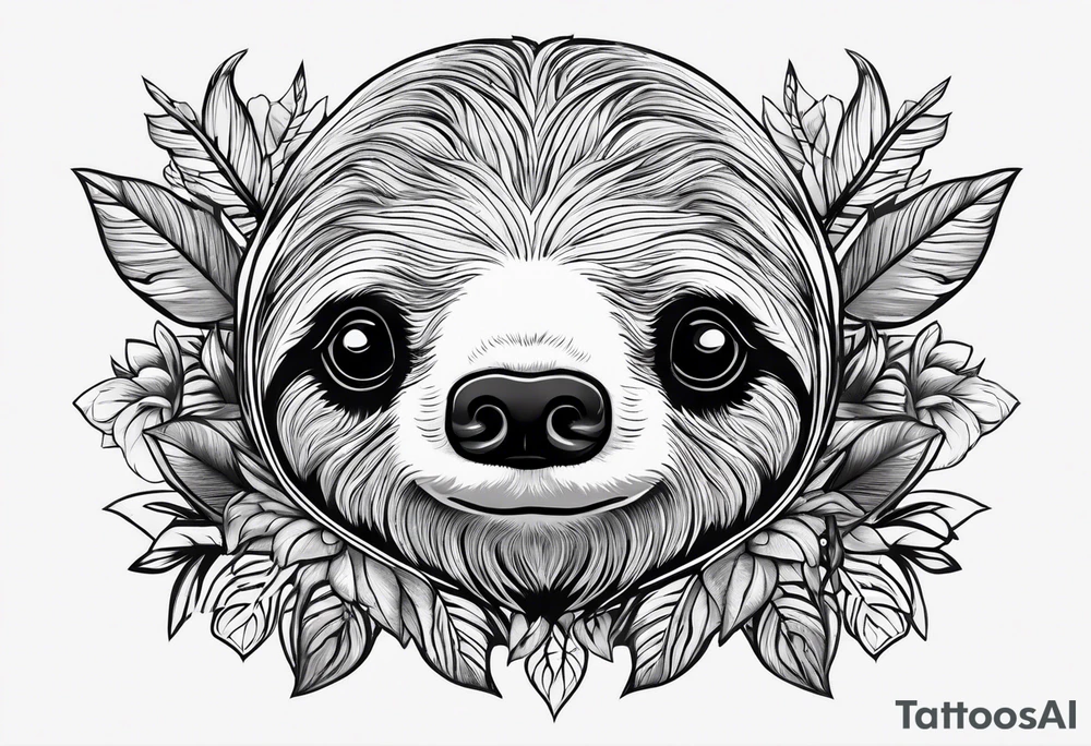 Sloth and babies tattoo idea