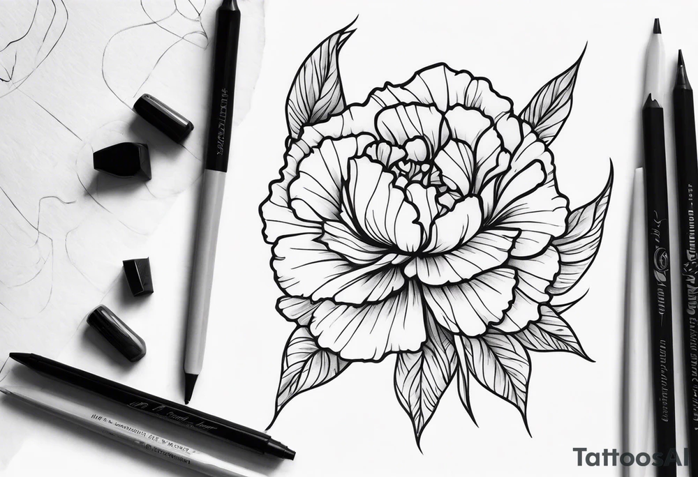 Carnation forearm sleeve tattoo idea