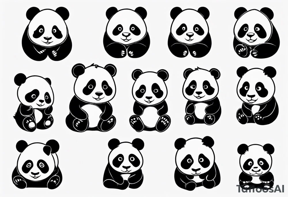 Panda tattoo idea