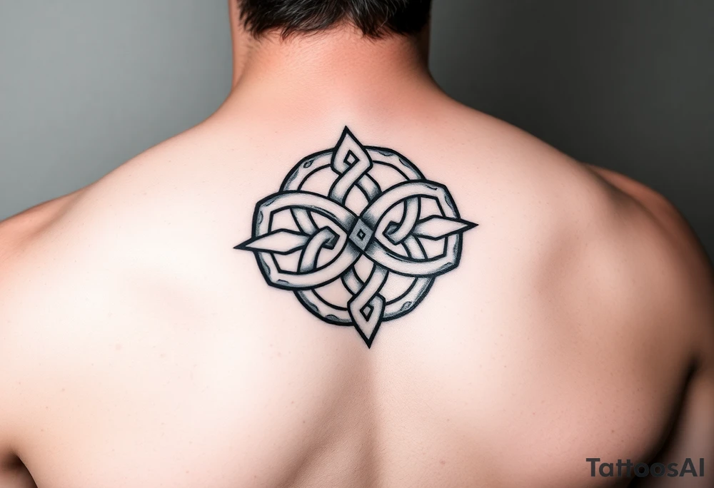 A Celtic knot on the left pec tattoo idea