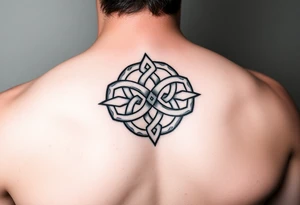 A Celtic knot on the left pec tattoo idea