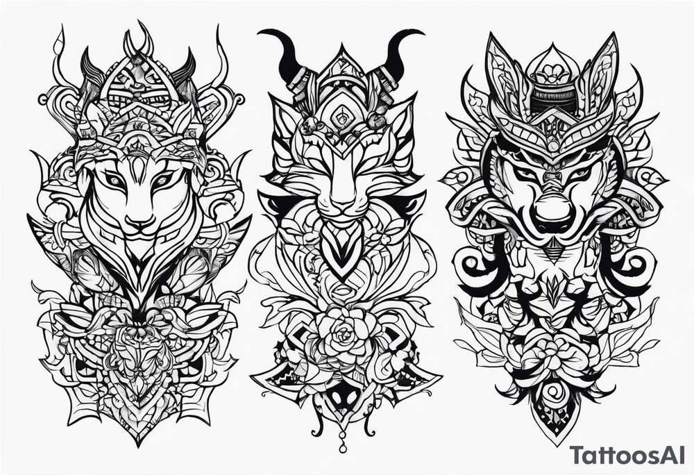 Sukuna tatoos from jjk tattoo idea