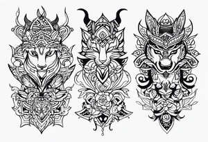 Sukuna tatoos from jjk tattoo idea