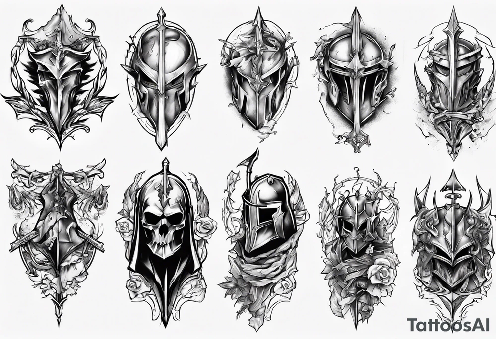 fallen knight tattoo idea
