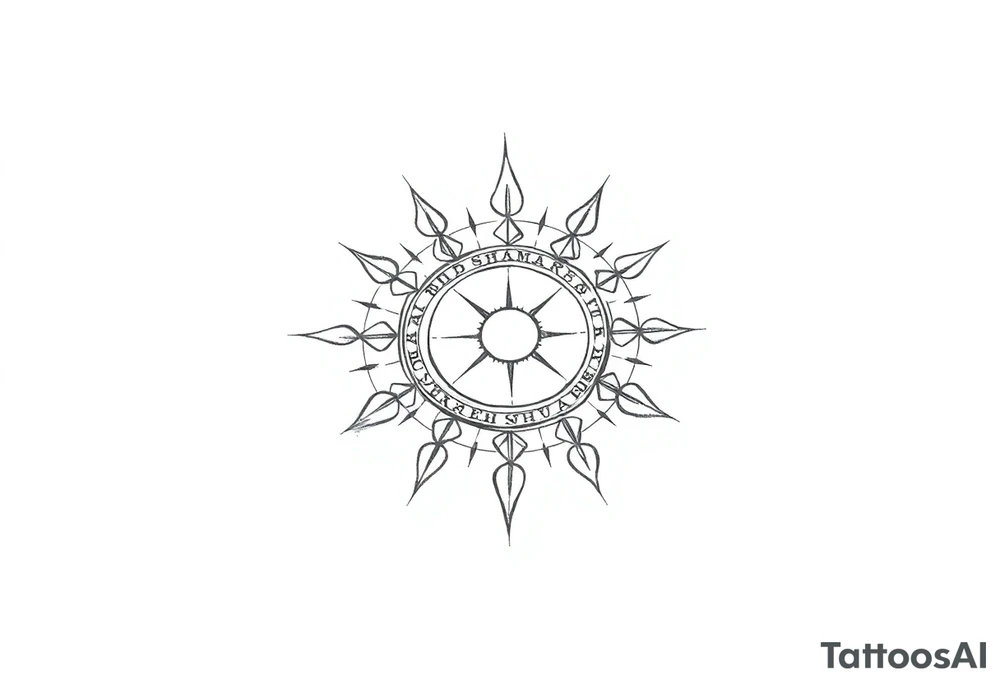 Sundial on the ground tattoo idea